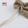 Logo printed jute drawstring storage bag for household